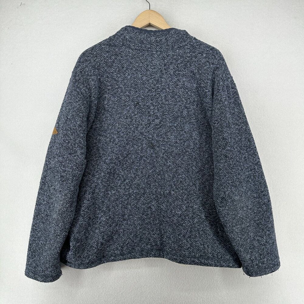 ORVIS Sweater Mens XL Brighton Sherpa Fleece Lined 1/4 Zip Marled Pullover Blue - Picture 3 of 16